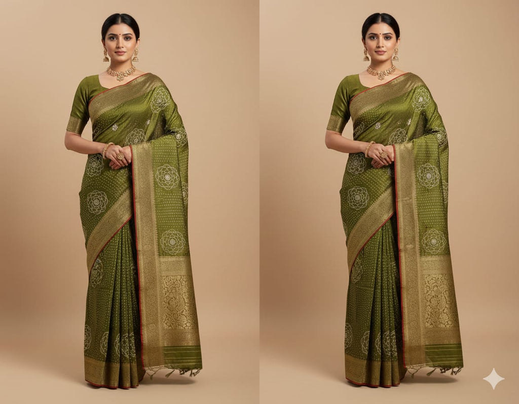 BANDANI PRINT ETHENIC FESTIVE SAREE