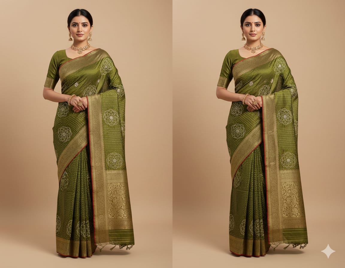 BANDANI PRINT ETHENIC FESTIVE SAREE