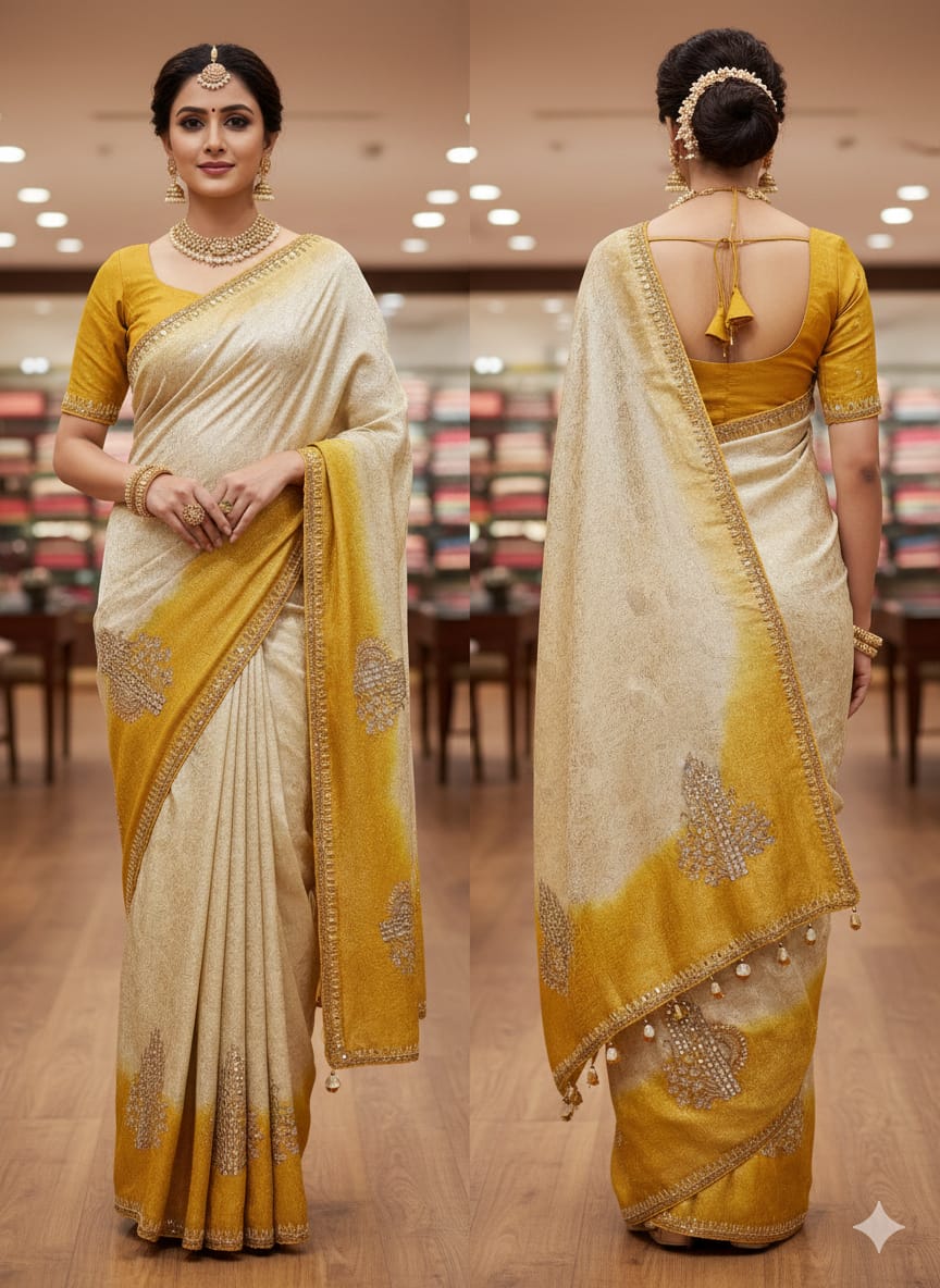 HALDI,FUNCTIONAL PARTY WEAR SAREE