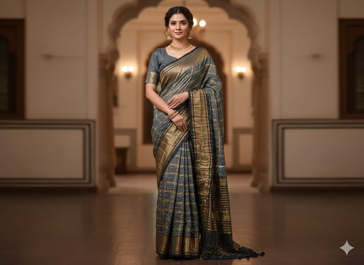 BANDANI PRINT PARTY WEAR SAREE