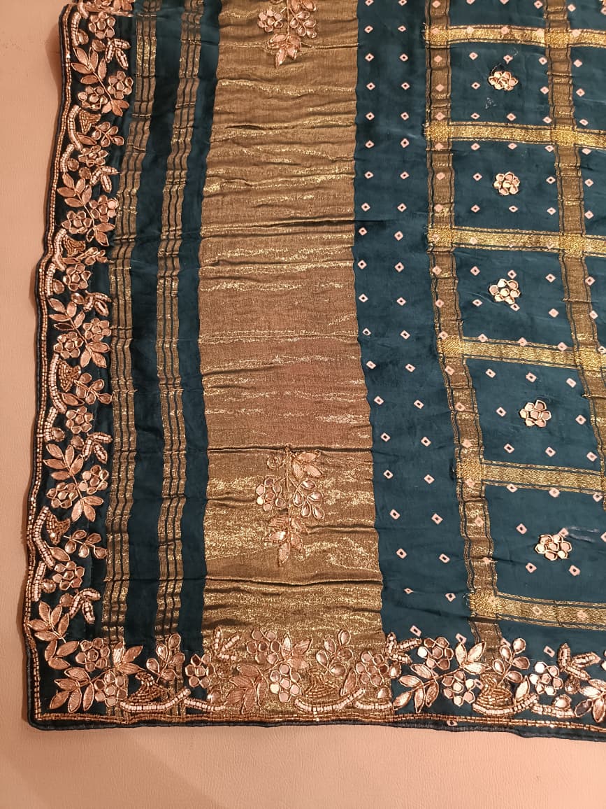 MEHENDI, HALDI RECEPTION PARTY WEAR SAREE