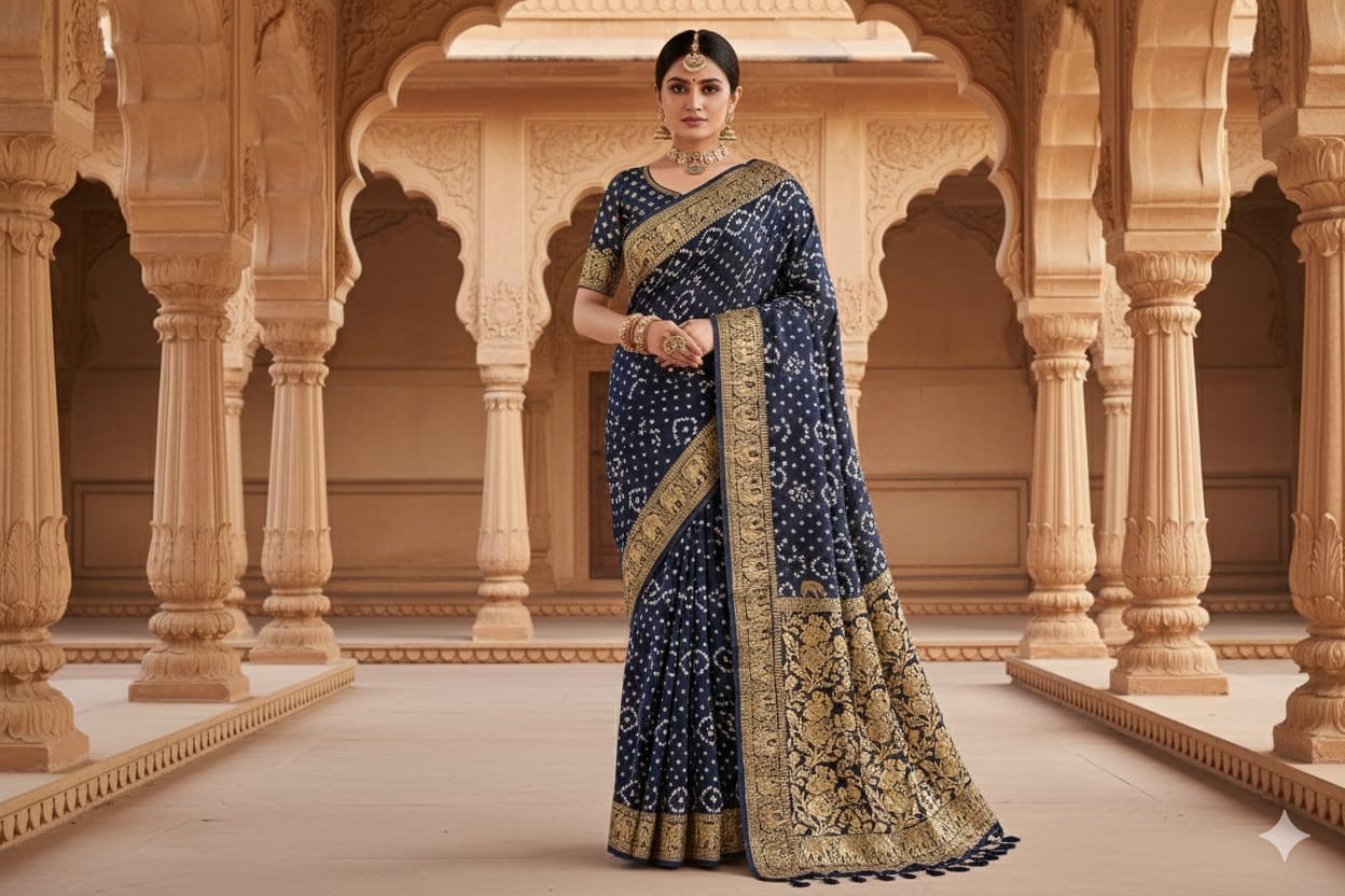BANDANI SILK FESTIVE OCCASSION SAREE