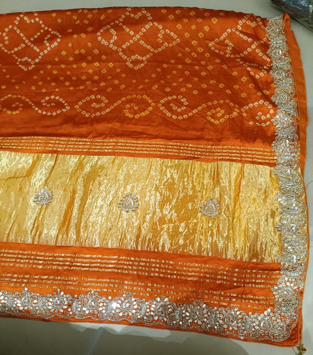 BANDANI SILK HALDI,FESTIVE OCCASSION PARTY WEAR SAREE
