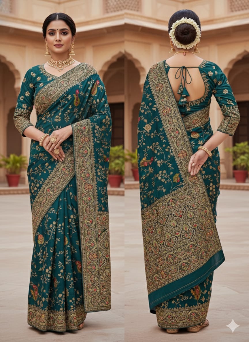 BANARSI SILK SAREE WEDDING,RECEPTION WEAR SAREE