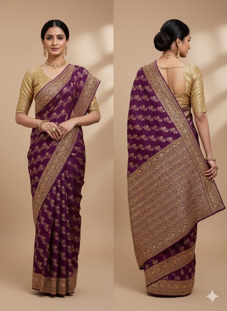 RECEPTION PARTY WAER DESIGNER BANARSI LOOK SAREE