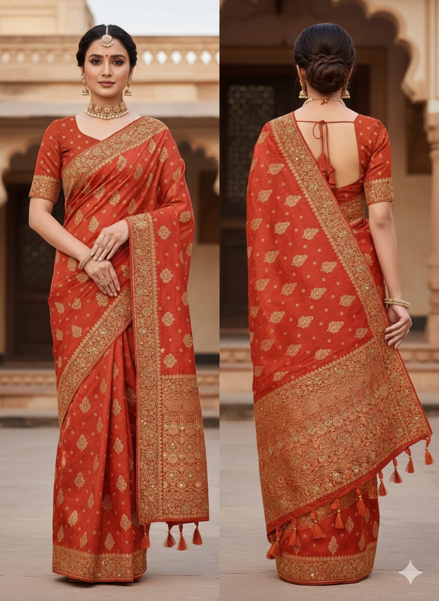WEDDING RECEPTION PARTY WEAR SAREE