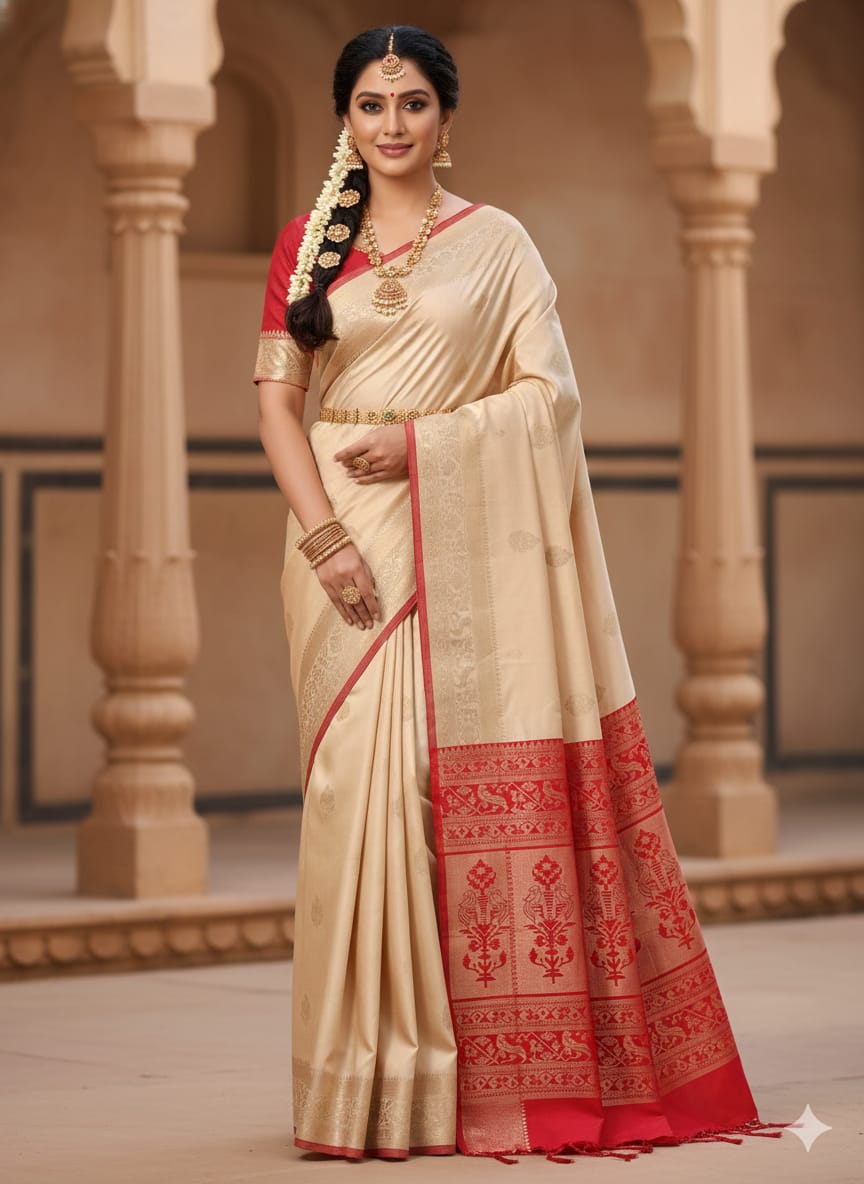 WEDDING ENGAGEMENT SILK SAREE