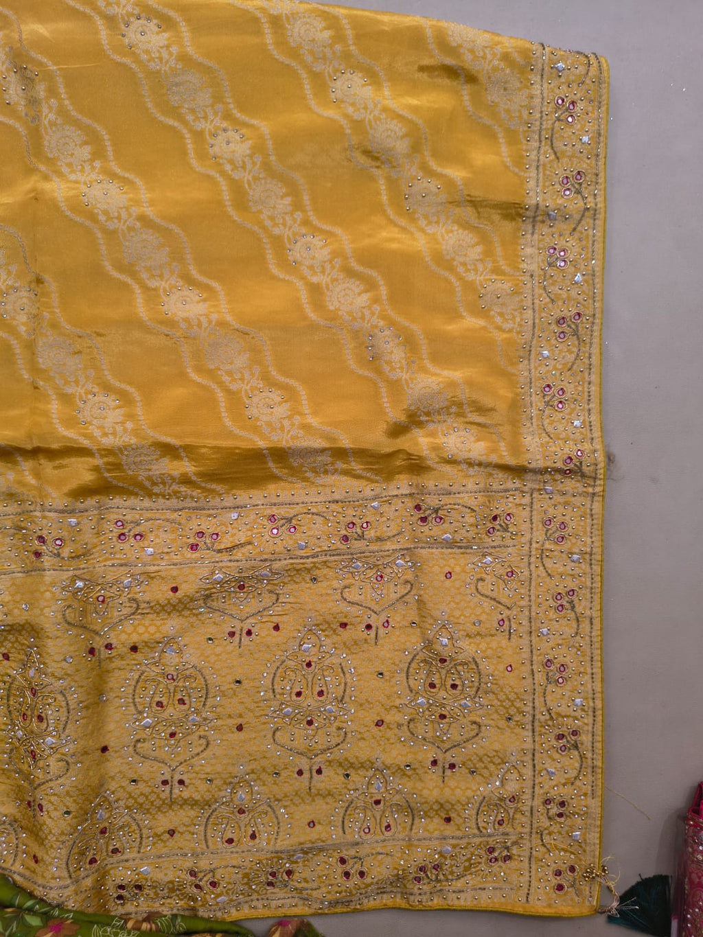 BANARSI SILK HALDI,MEHENDI SANGEET FESTIVE OCCASSION SAREE