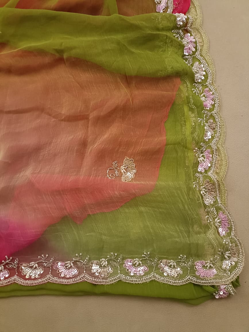 HALDI,MEHENDI CEREMONEY FESTIVE OCCASSION WEAR SAREE