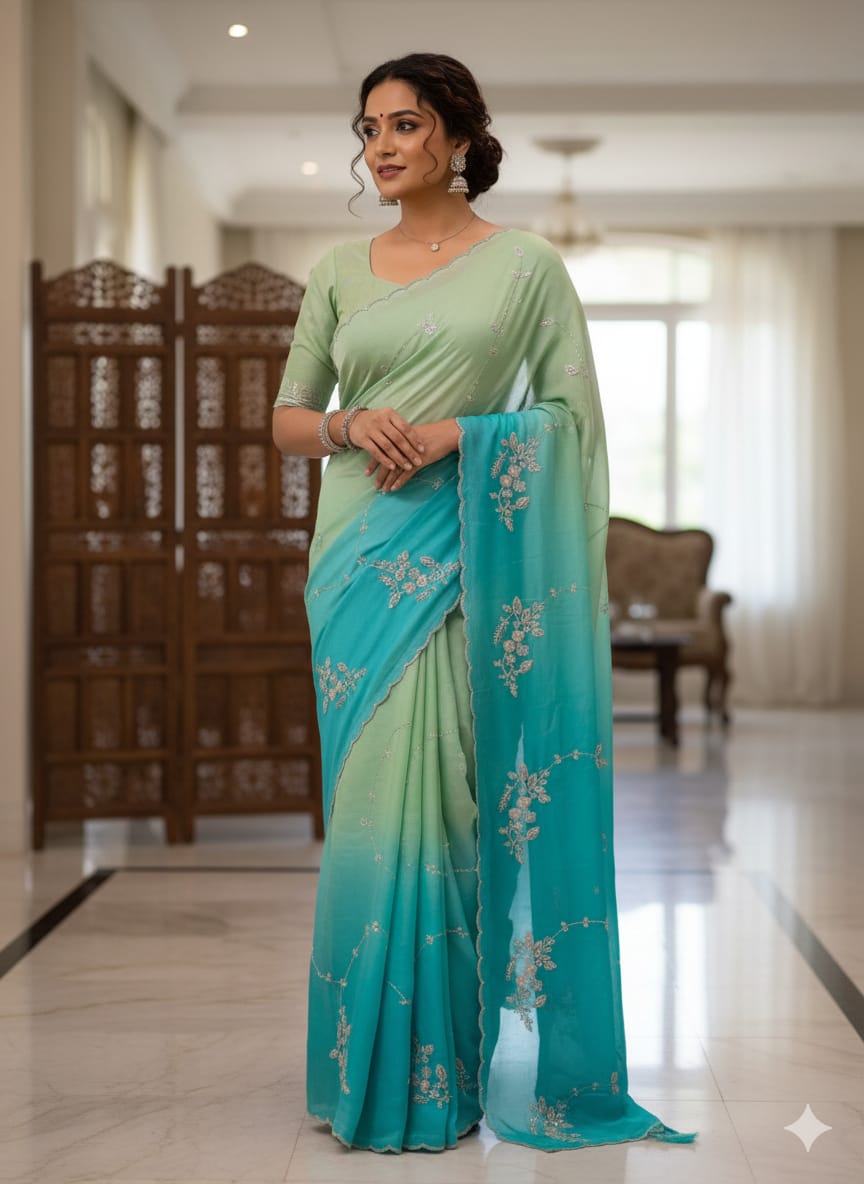 SANGEET, HALDI PARTY WEAR SAREE