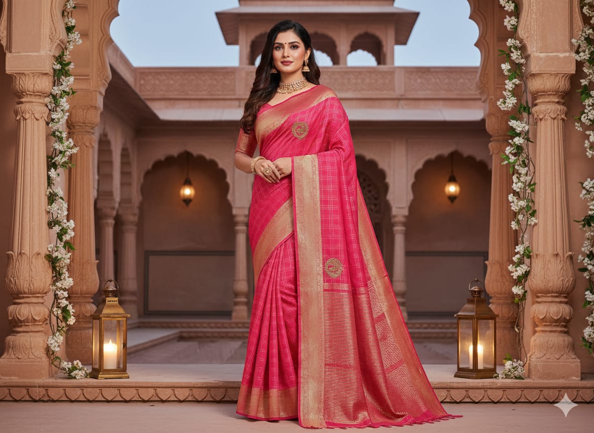 SEMI OCCASSION FESTIVE WEAR SAREE