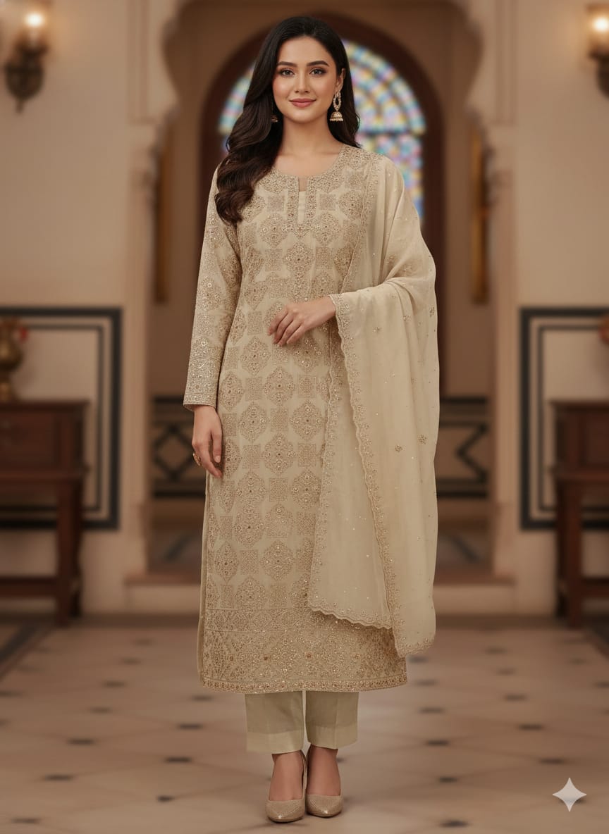 WEDDING RECEPTION FUNCTIONAL DRESS MATERIAL