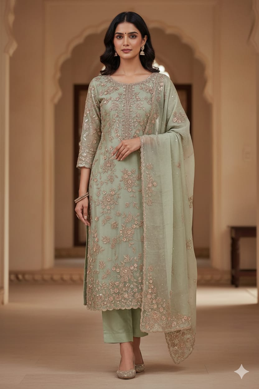 PARTY WEAR DESIGNER DRESS MATERIAL