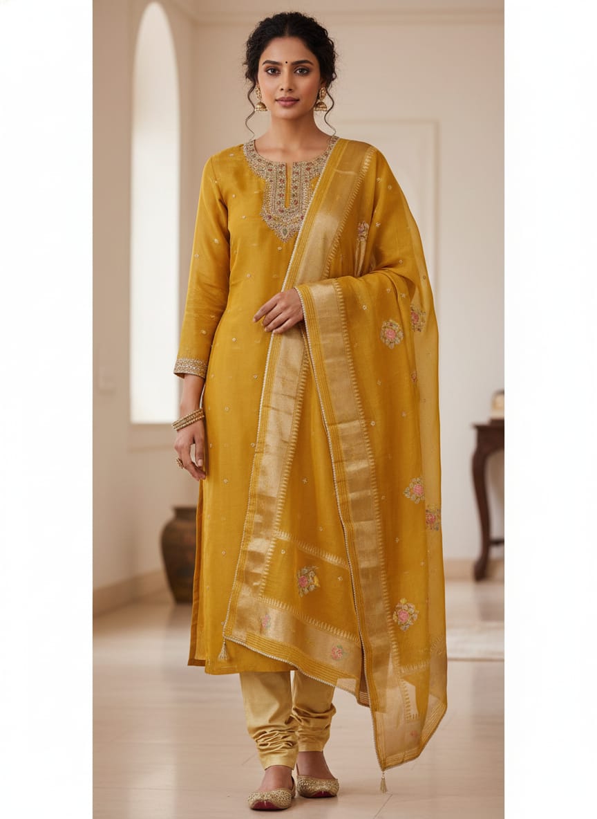 HALDI,OCCASSION DRESS MATERIAL