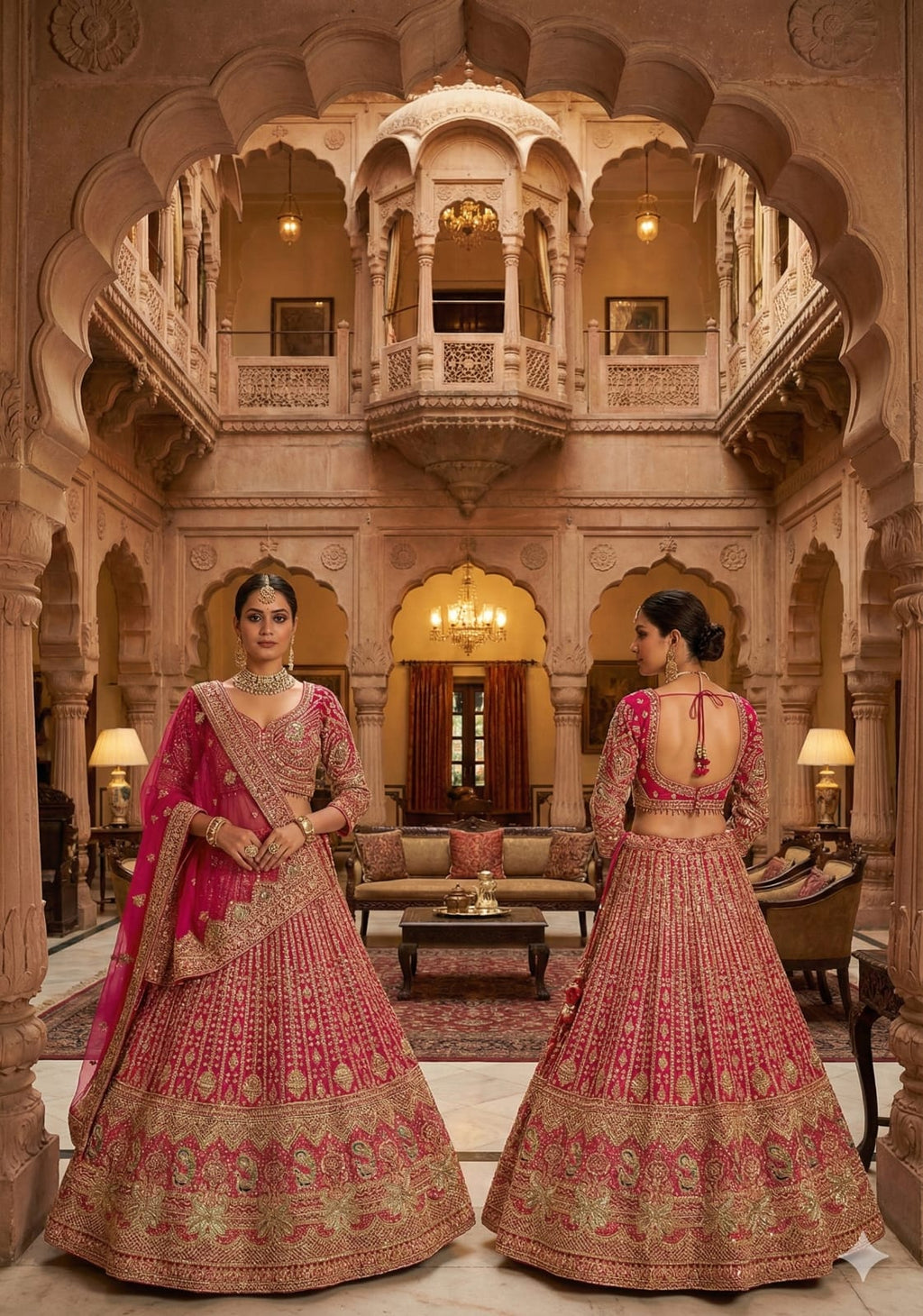WEDDING,RECEPTION FUNCTIONAL BRIDAL LEHENGA CHOLI