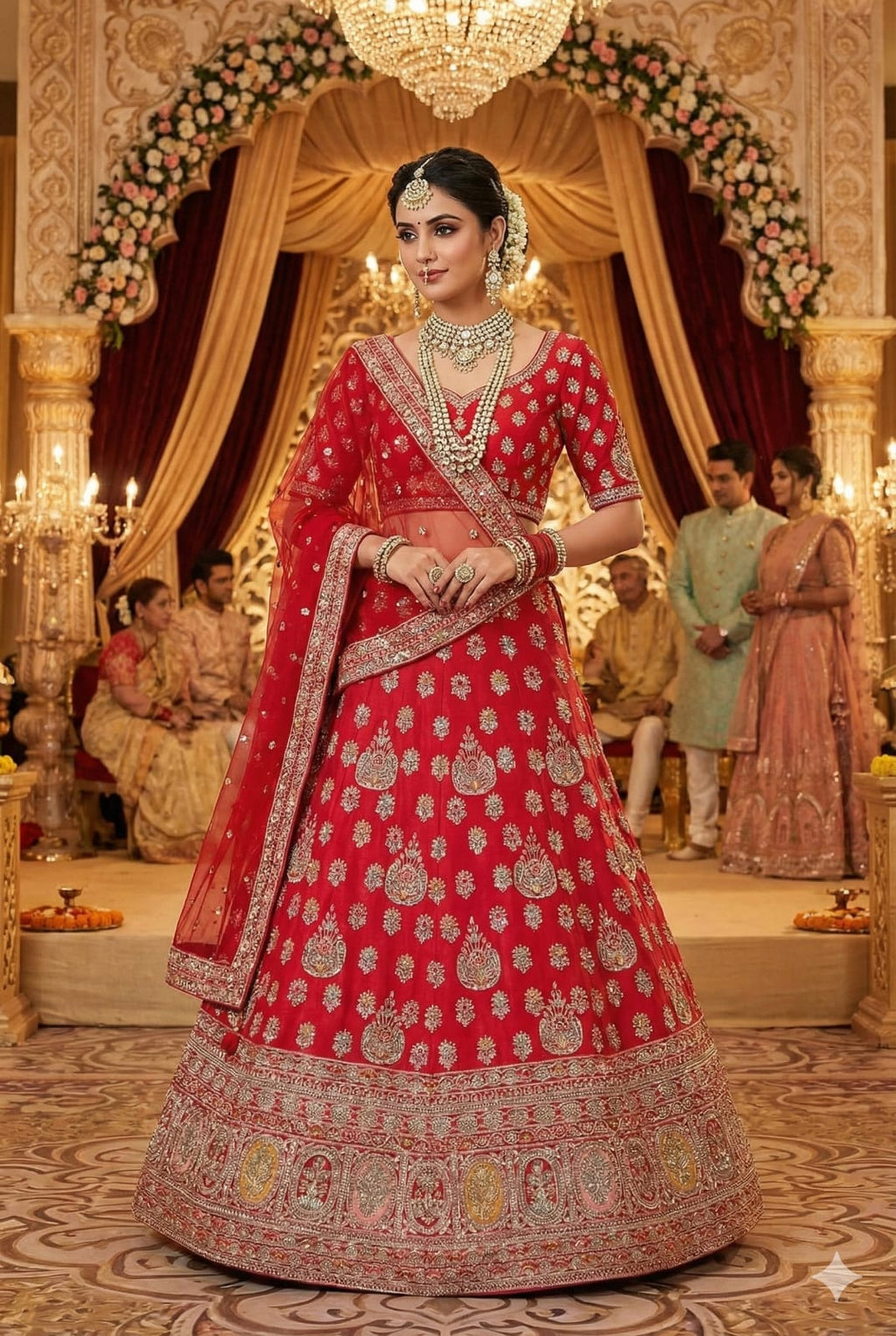 WEDDING,RECEPTION PARTY WEAR  LEHENGA CHOLI