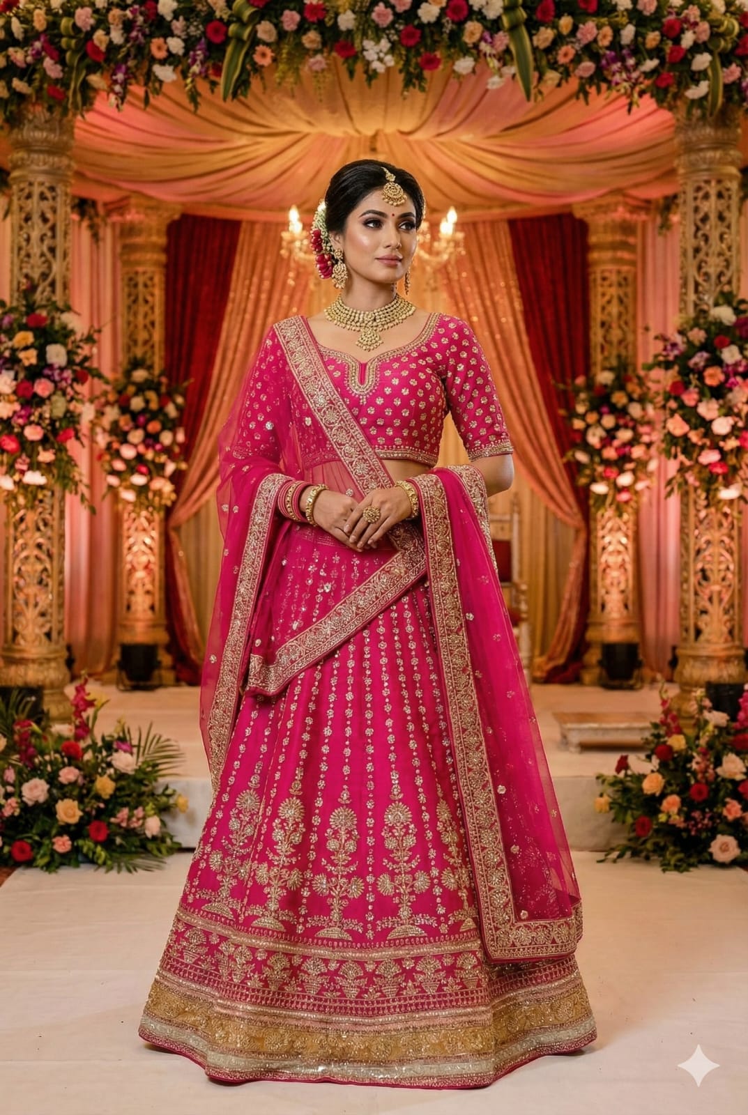 WEDDING,RECEPTION BRIDAL LEHENGA CHOLI