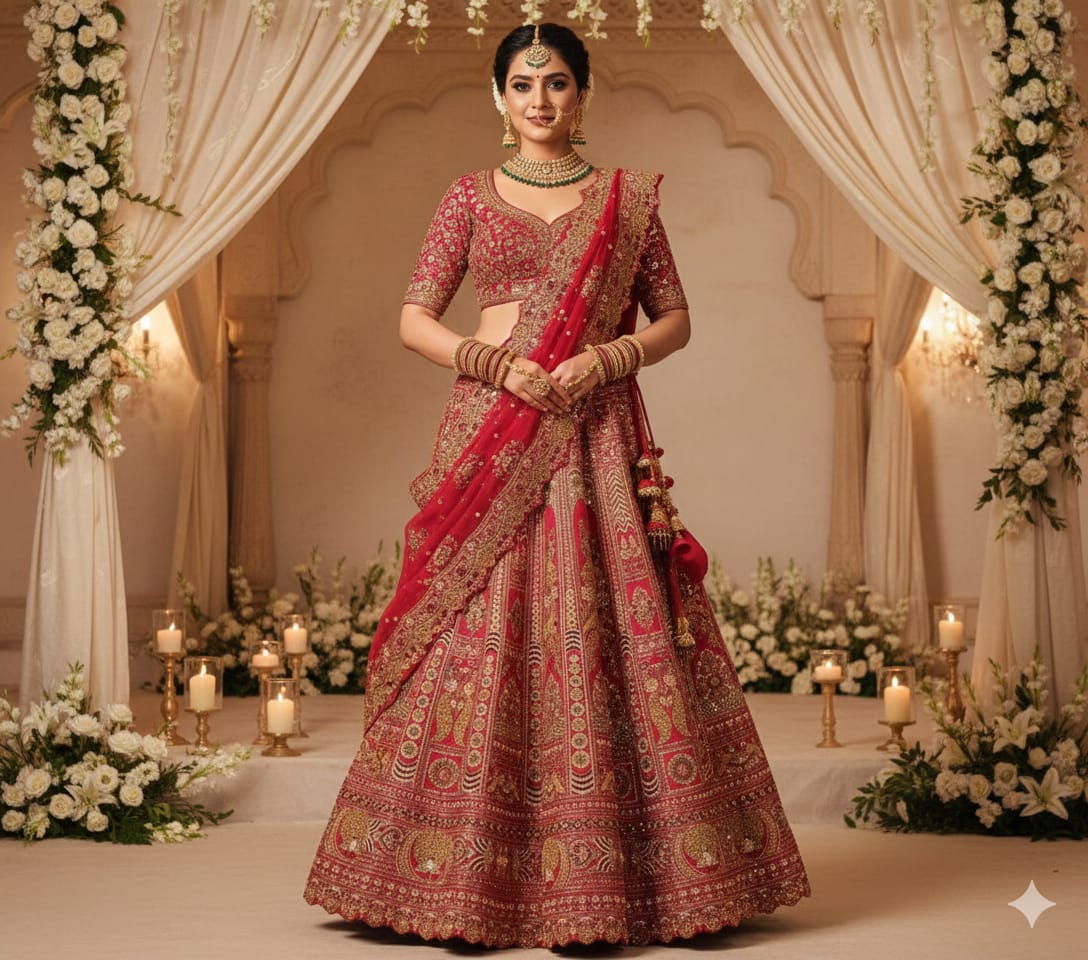 WEDDING RECEPTION,BRIDAL LEHENGA CHOLI