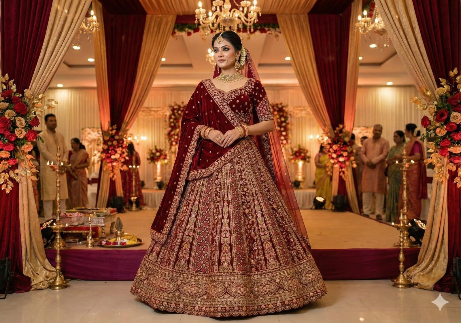BRIDAL WEDDING,RECEPTION LEHENGA CHOLI