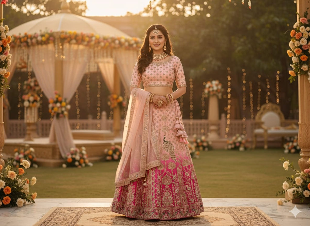 WEDDING,RECEPTION,FUNCTIONAL BRIDAL LEHENGA CHOLI