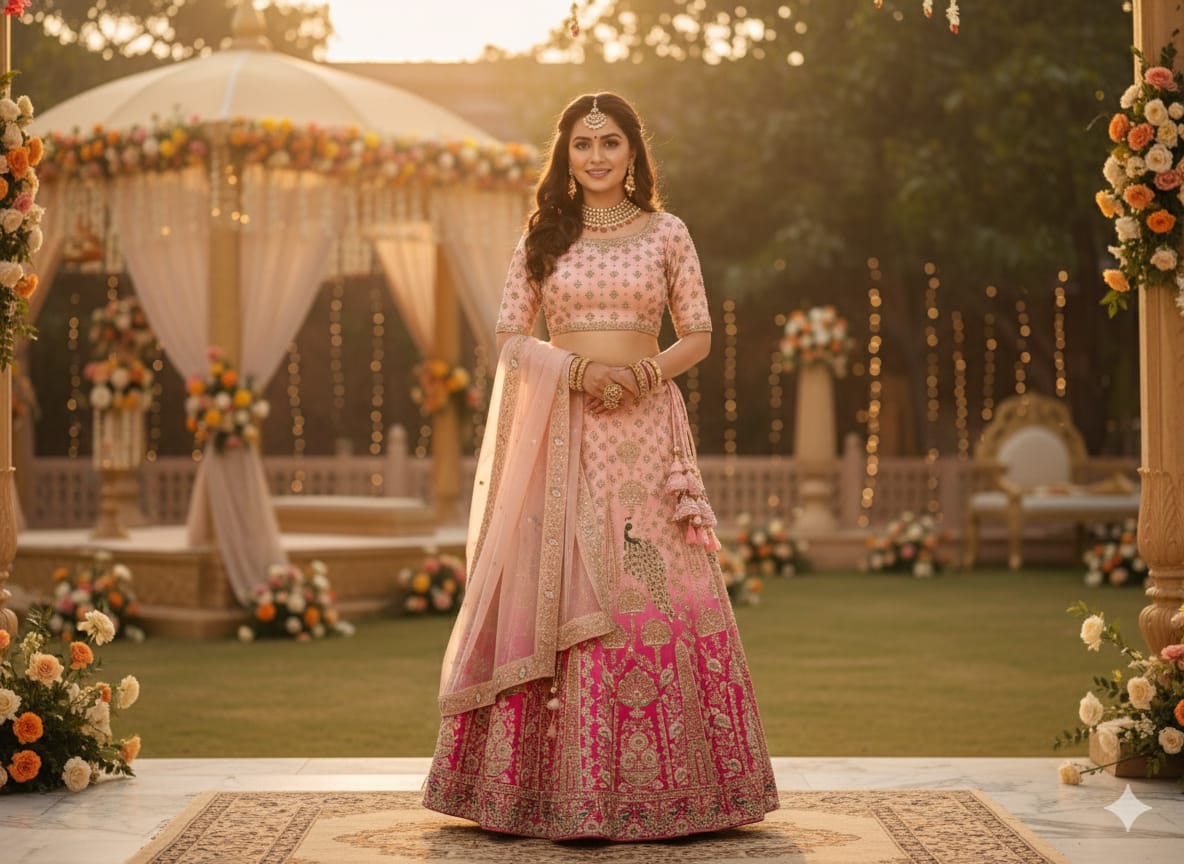 WEDDING,RECEPTION,FUNCTIONAL BRIDAL LEHENGA CHOLI