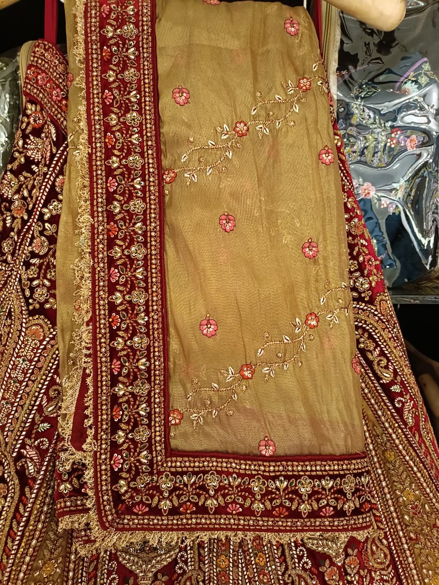 WEDDING,RECEPTION BRIDAL LEHENGA CHOLI