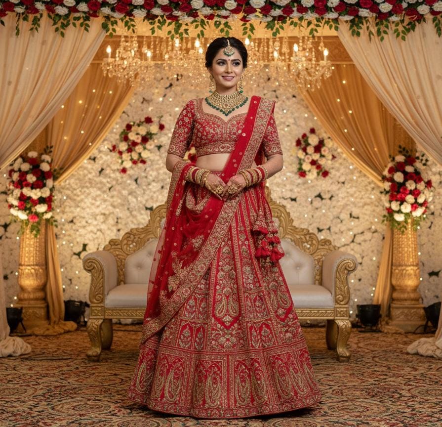 RECEPTION,FUNCTIONAL PARTY WEAR LEHENGA CHOLI