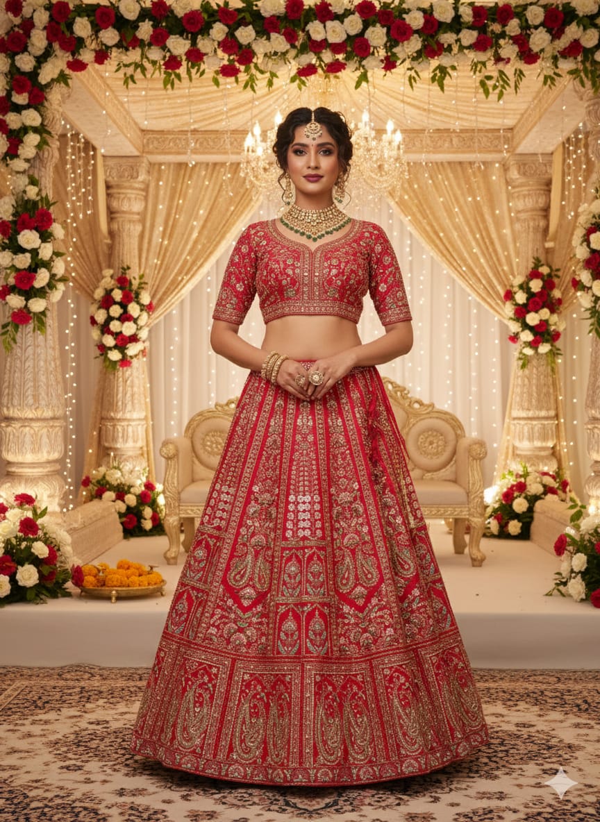 RECEPTION,FUNCTIONAL PARTY WEAR LEHENGA CHOLI