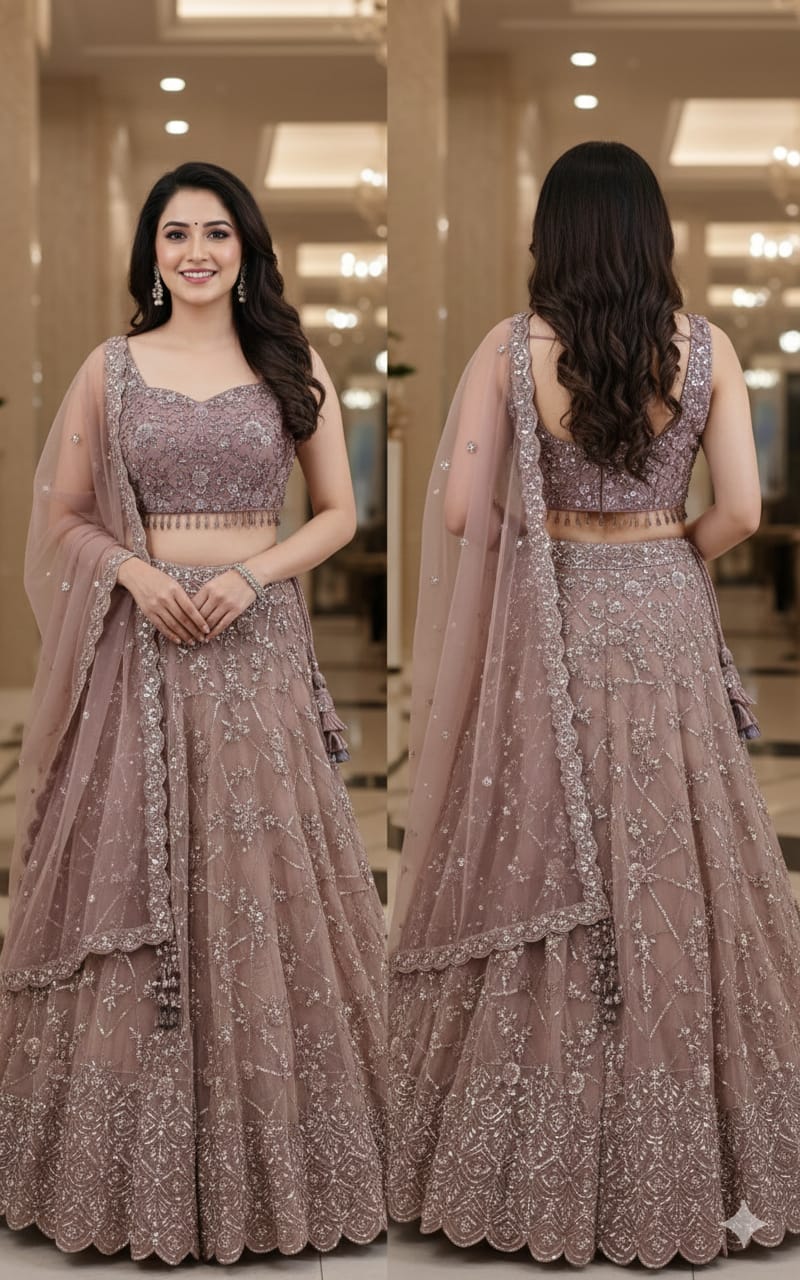 WEDDING,RECEPTION,FUNCTIONAL PARTY WEAR BRIDAL LEHENGA