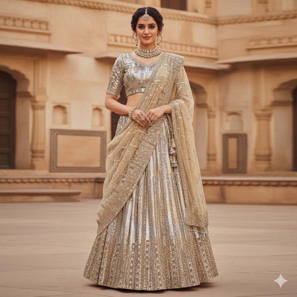 WEDDING RECEPTION,FUNCTIONAL WEAR LEHENGA CHOLI