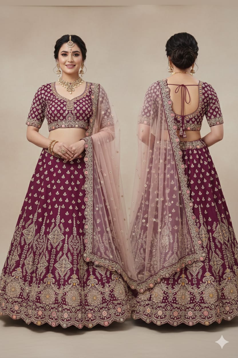 WEDDING,RECEPTION.FUNCTIONAL BRIDAL LEHENGA CHOLI
