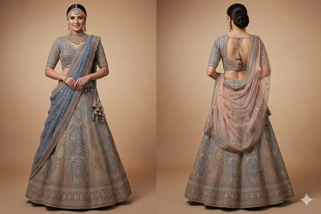 WEDDING,RECEPTION,FUNCTIONAL PARTY WEAR BRIDAL LEHENGA CHOLI