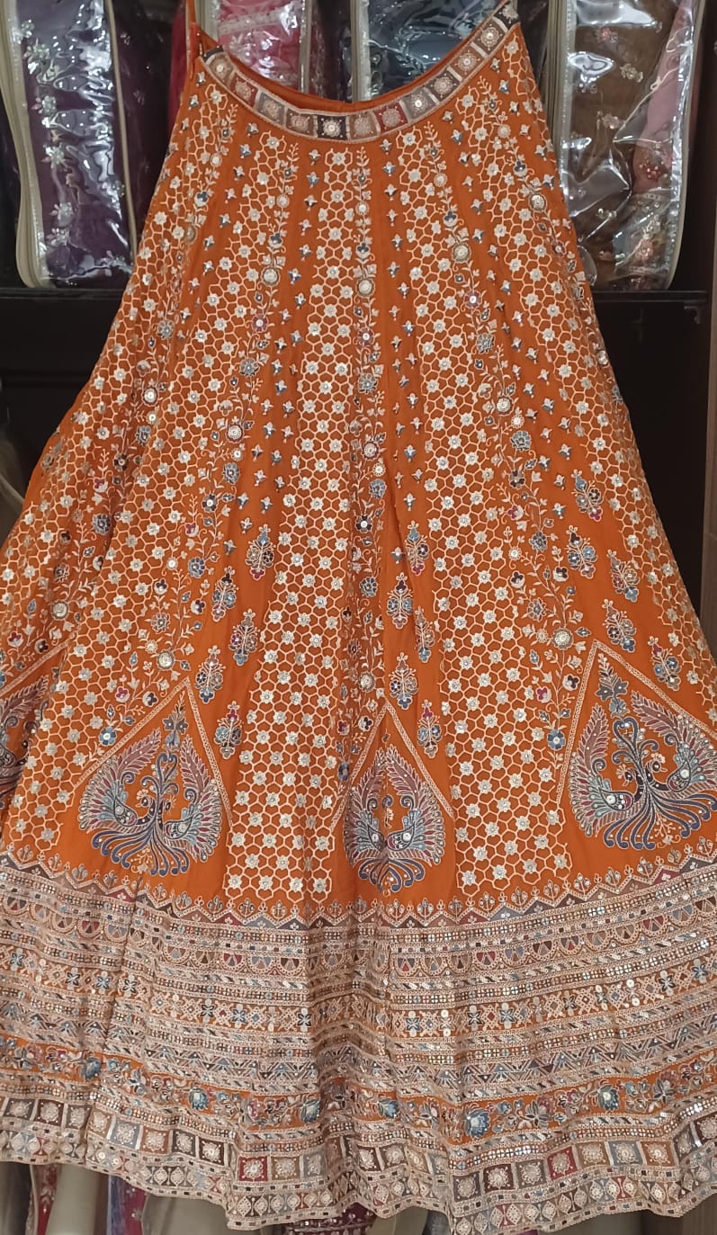WEDDING,RECEPTION,EVENING PARTY WEAR LEHENGA CHOLI