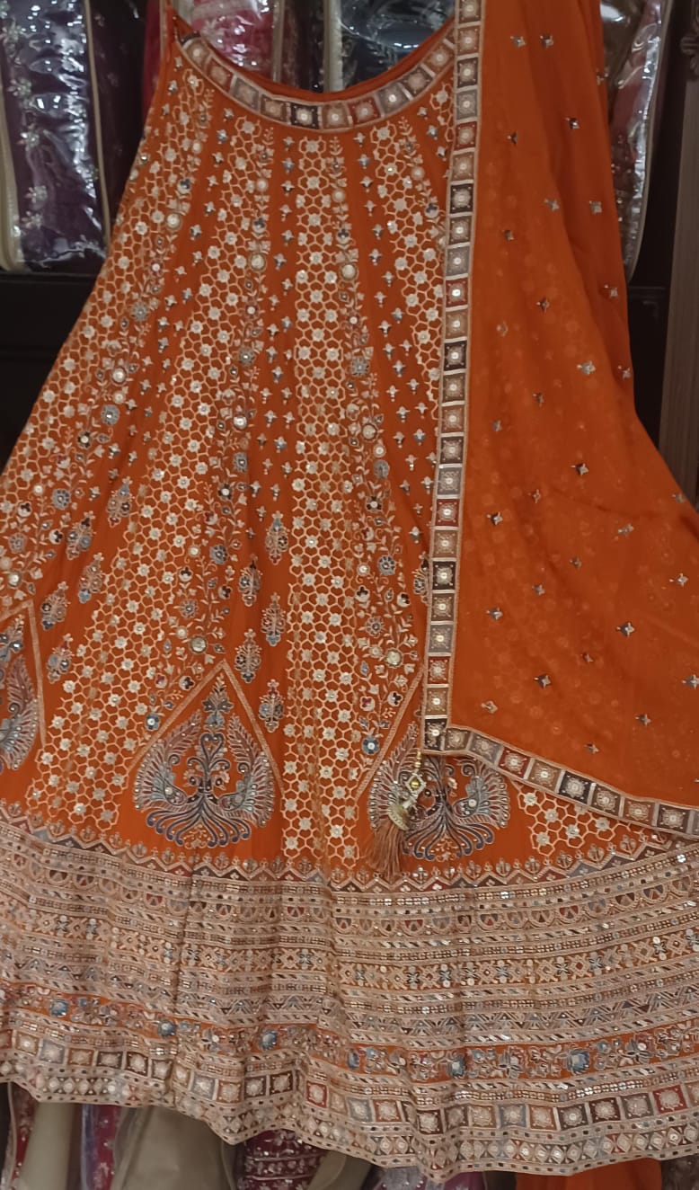WEDDING,RECEPTION,EVENING PARTY WEAR LEHENGA CHOLI