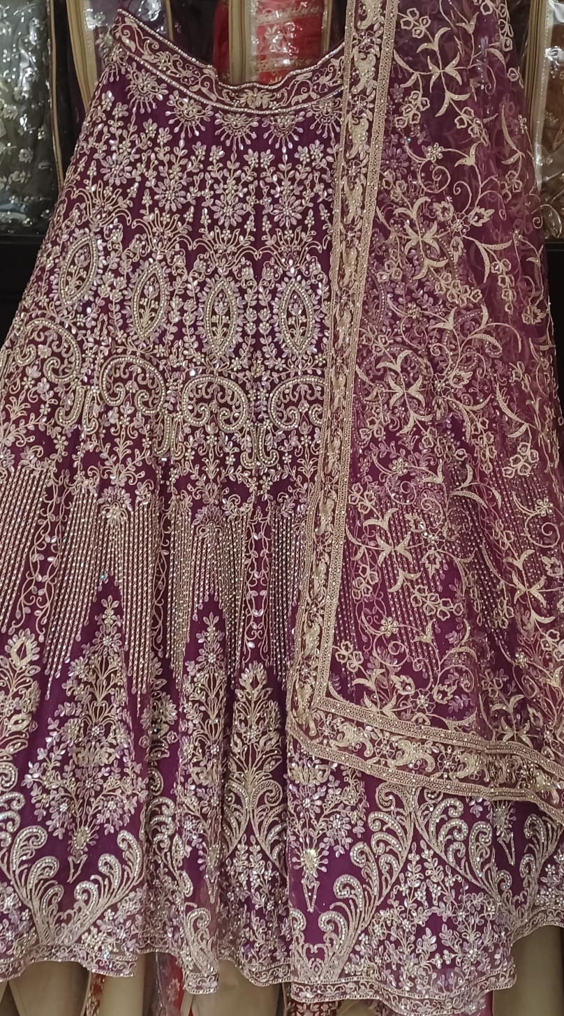 WEDDING,RECEPTION,BRIDAL PARTY WEAR LEHENGA CHOLI