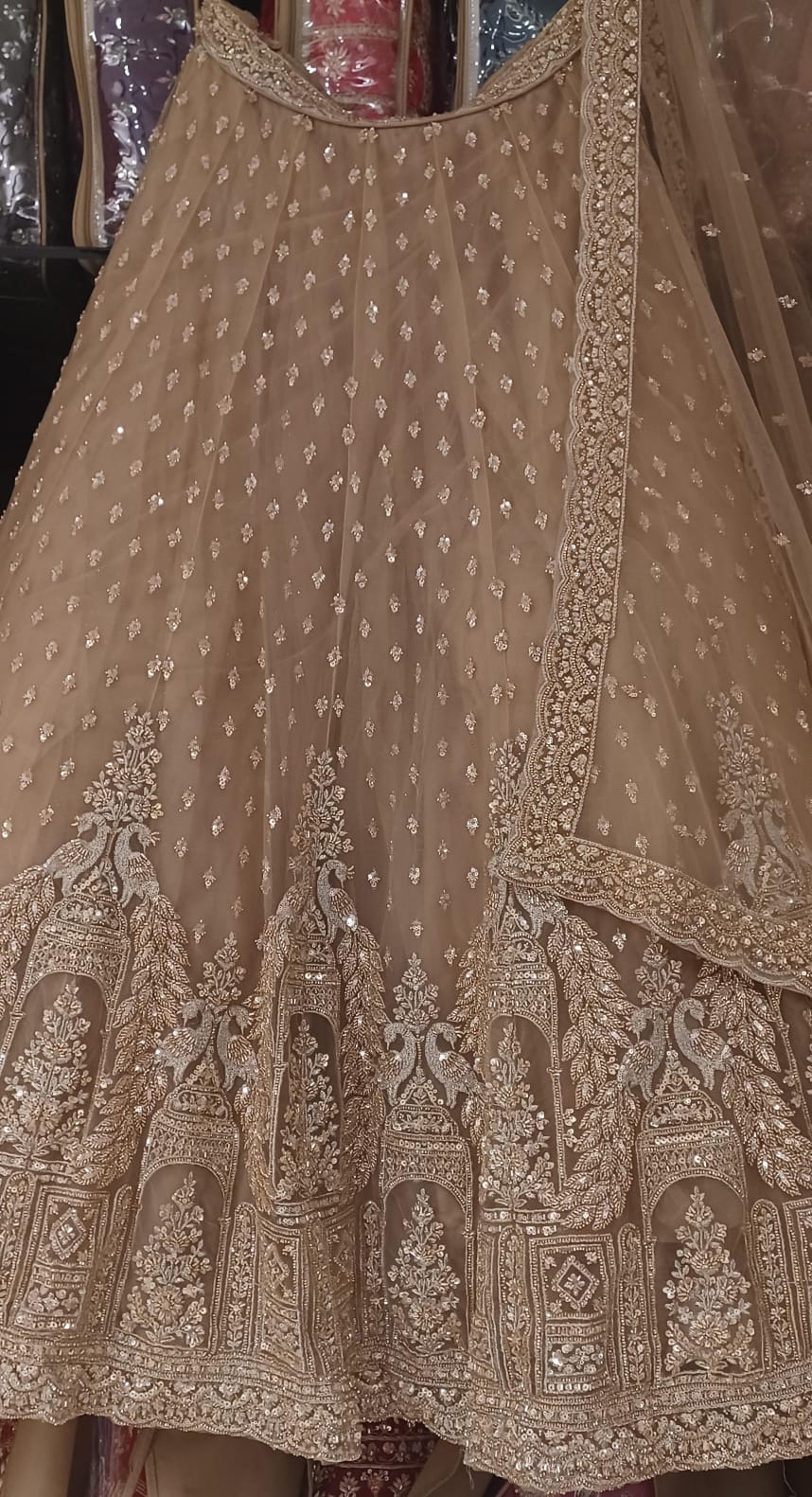 RECEPTION,ENGAGEMENT,PARTY WEAR BRIDAL LEHENGA CHOLI