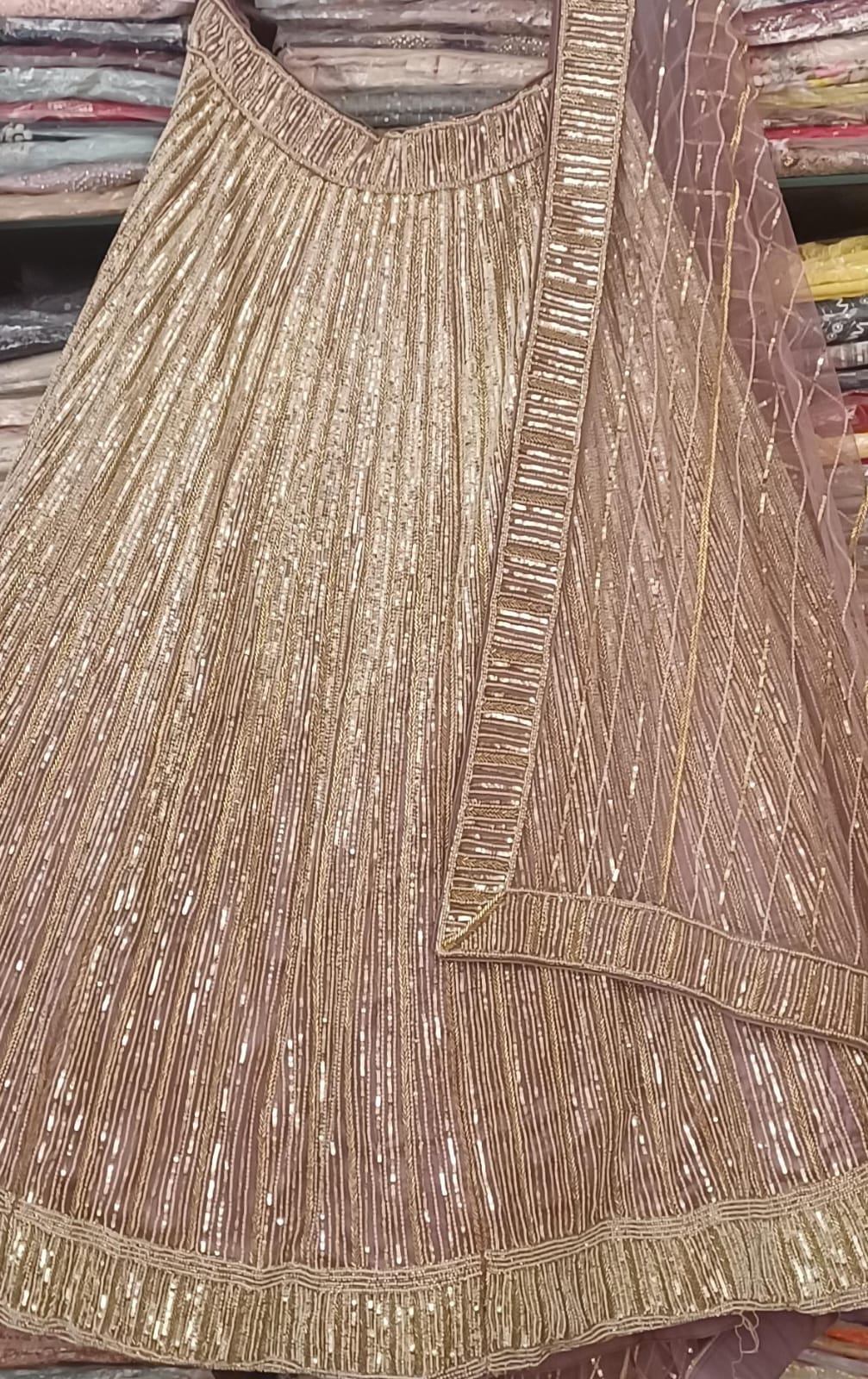 WEDDING,RECEPTION PARTY WEAR BRIDAL LEHENGA CHOLI