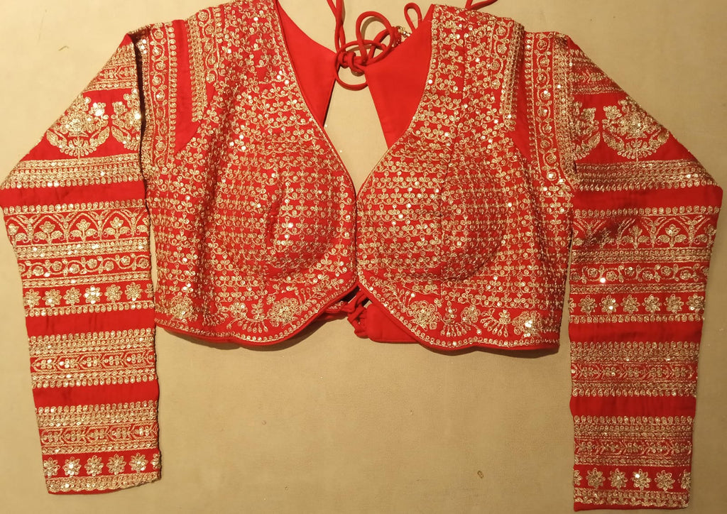 BANARSI SILK BRIDAL CHOLI,WEDDING,RECEPTION LOOK