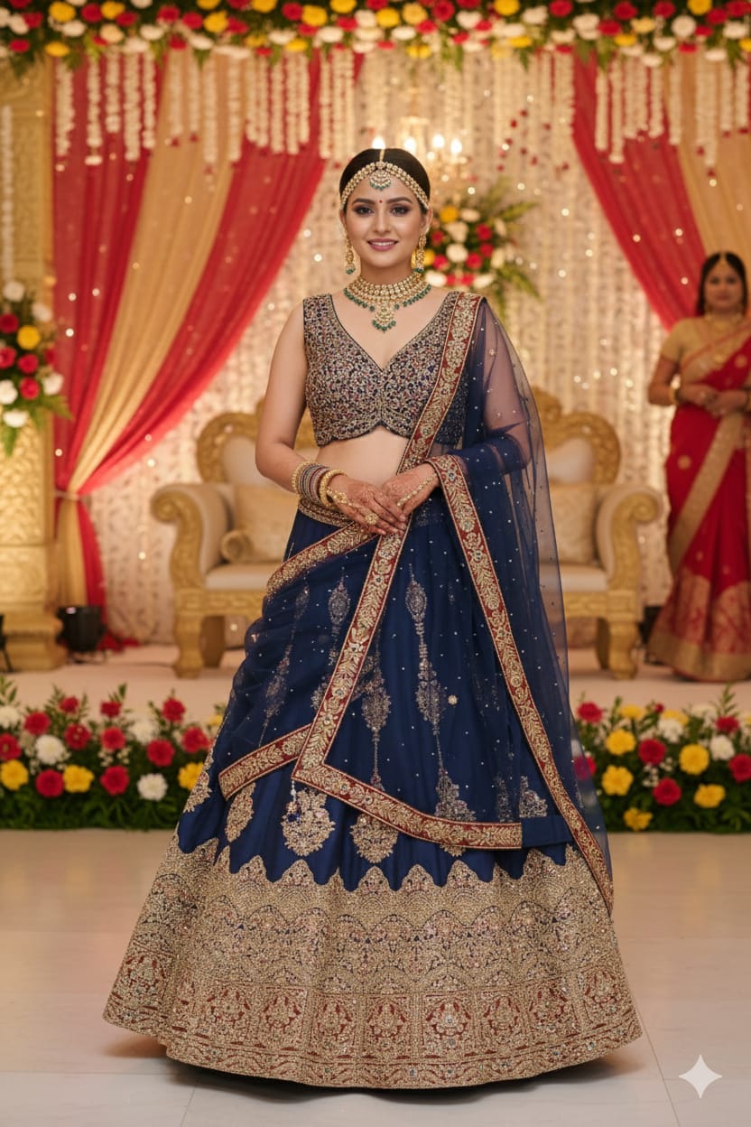 WEDDING,RECEPTION,FUNCTIONAL PARTY WEAR LEHENGA CHOLI