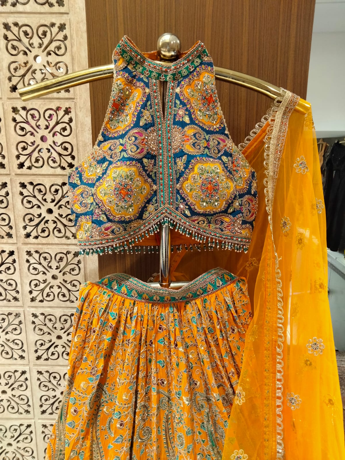 HALDI,MEHENDI,EVENING LEHENGA CHOLI