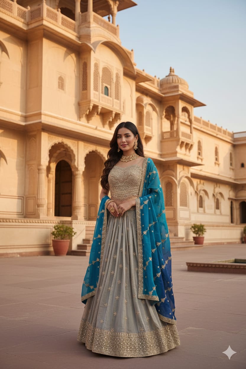 MEHENDI,HALDI,FESTIVE OCCASSION PARTY WEAR LEHENGA CHOLI