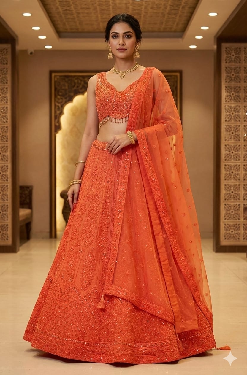 HALDI,MEHENDI,EVENING FESTIVE OCCASSION LEHENGA CHOLI