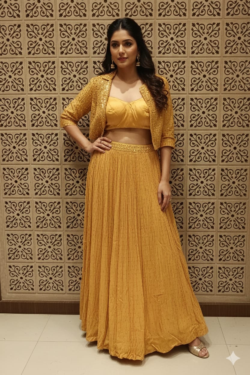 HALDI,MEHENDI,FESTIVE FUNCTIONAL WEAR LEHENGA CHOLI