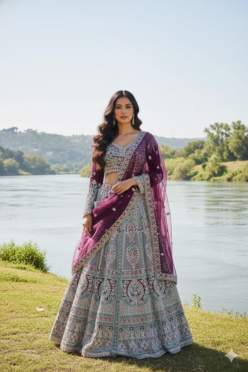 MEHENDI,FESTIVE OCCASSION FUNCTIONAL WEAR LEHENGA CHOLI