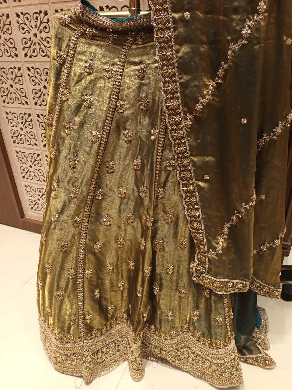 WEDDING,RECEPTION FUNCTIONAL UNSTITCHED LEHENGA CHOLI