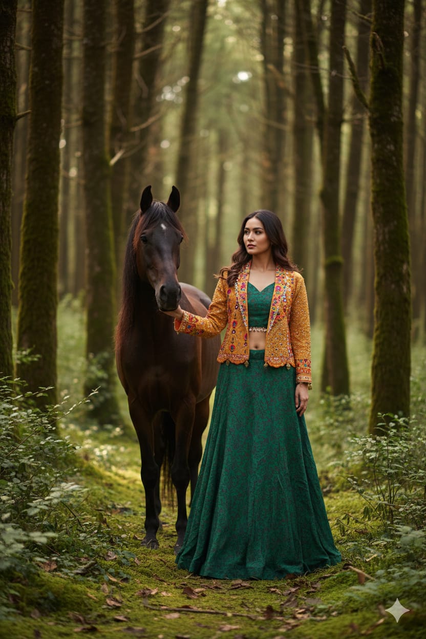 HALDI,FESTIVE OCCASSION PARTY WEAR JACKET STYLE LEHENGA