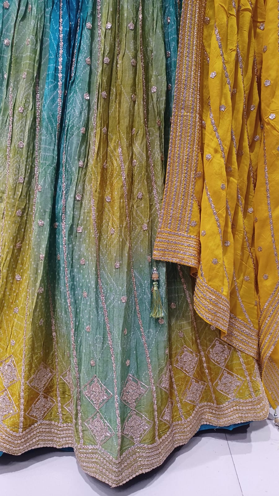 HALDI,MEHENDI,FESTIVE OCCASSION PARTY WEAR LEHENGA