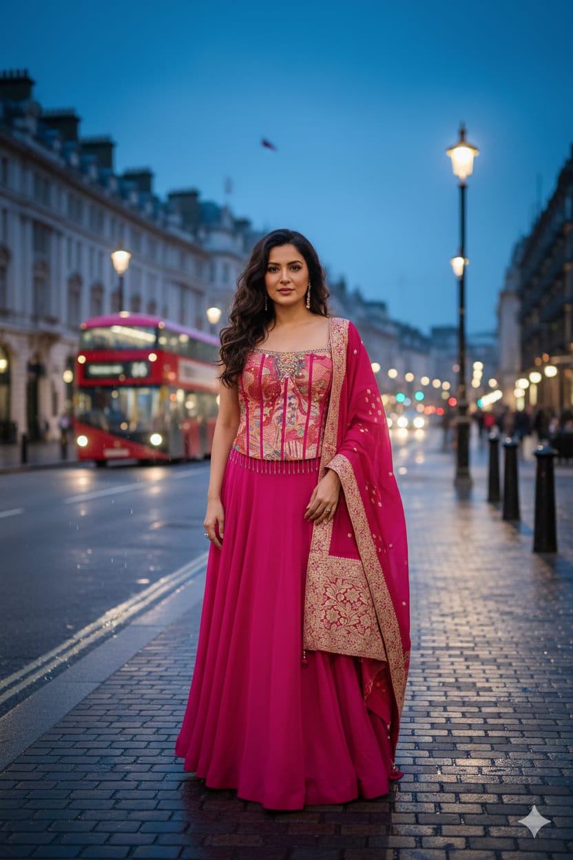 BANARSI SILK DESIGNER PARTY WEAR LEHENGA