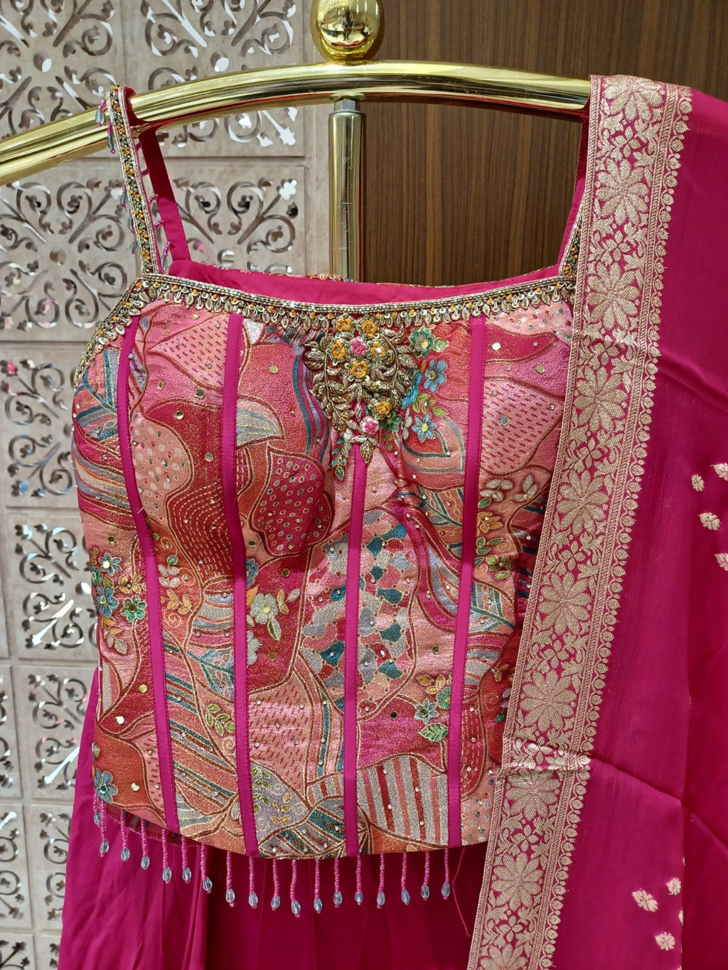 BANARSI SILK DESIGNER PARTY WEAR LEHENGA