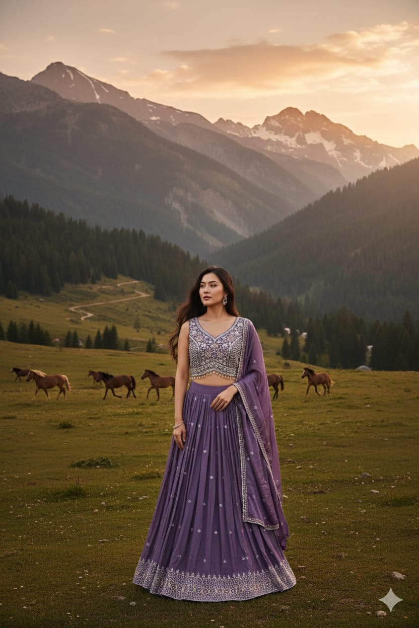 RECEPTION,FUNCTIONAL FESTIVE OCCASSION PARTY WEAR LEHENGA CHOLI